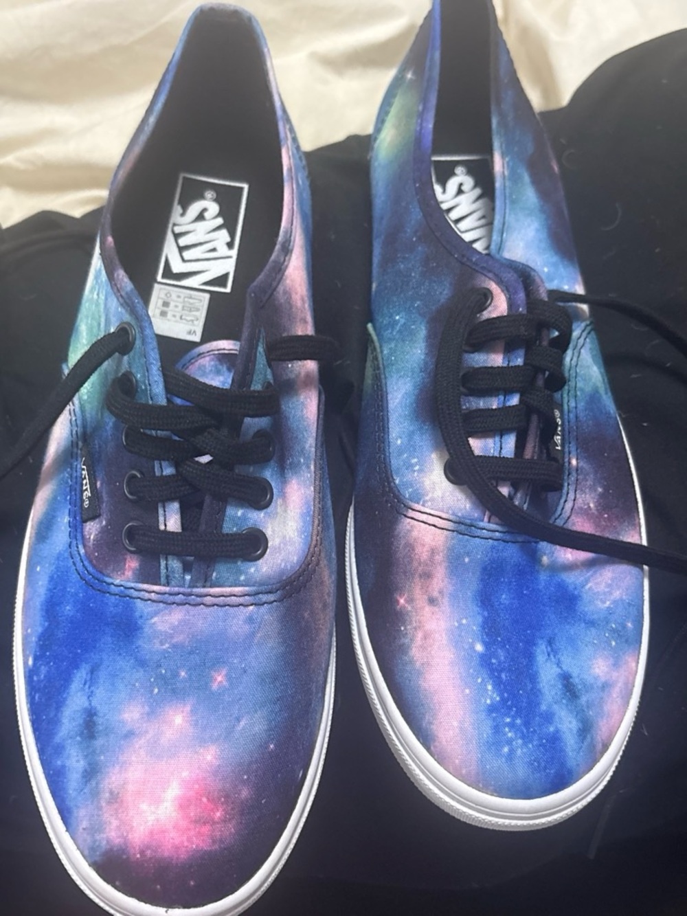 Vans woman’s Galaxy Canvas Low-Top Sneakers - Blue/Purple/Pink